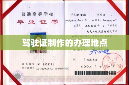 莞城驾驶证制作的办理地点